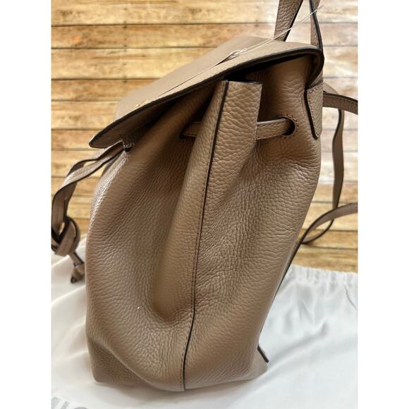 Michael Kors Junie Medium Pebbled Leather Backpack Truffle 30T8TX5B2L NWT